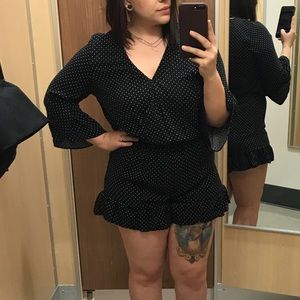 Who What Wear polka dot romper